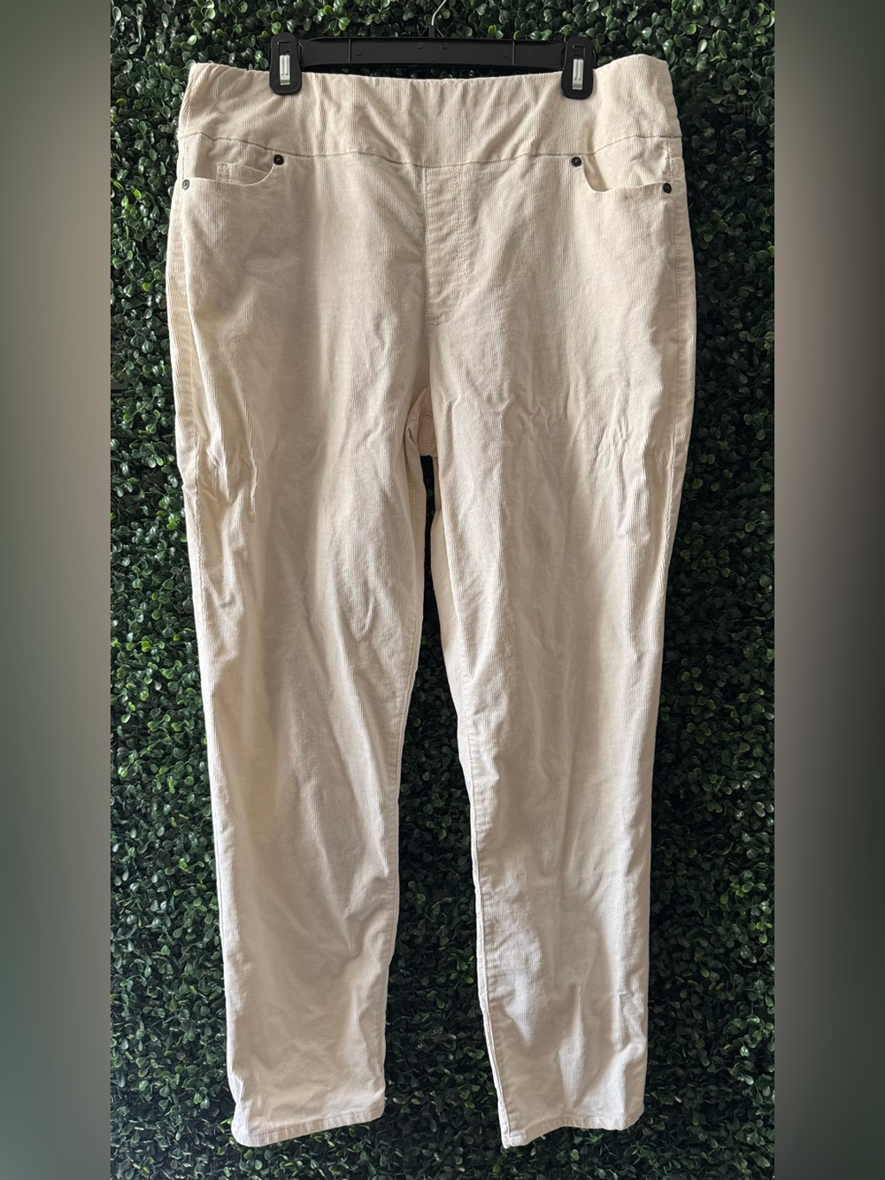 COLDWATER CREEK PULL ON CORDUROY HI RISE STRAIGHT LEG PANTS
